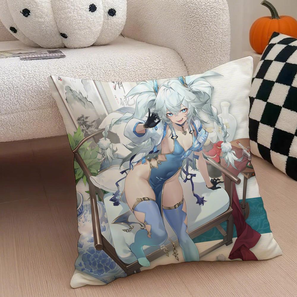 Fashion GGirls Frontline 2 EExiliums ICONS Cushion Cover Throw Pillow Cover Hidden Button Durable Polyester Chair Cushion