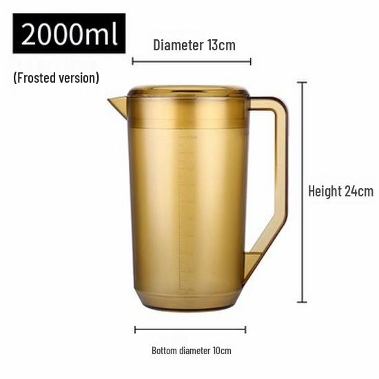Acrylic High-Temperature Resistant Pitcher - Large Capacity Cold Water and Juice Jug for Home, Restaurant, or Bar