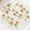 Zircon Star Moon Bow Knot Heart Gold Color Pendant Italian Charm Links Fit 9mm Stainless Steel Bracelet DIY Making for Men Women