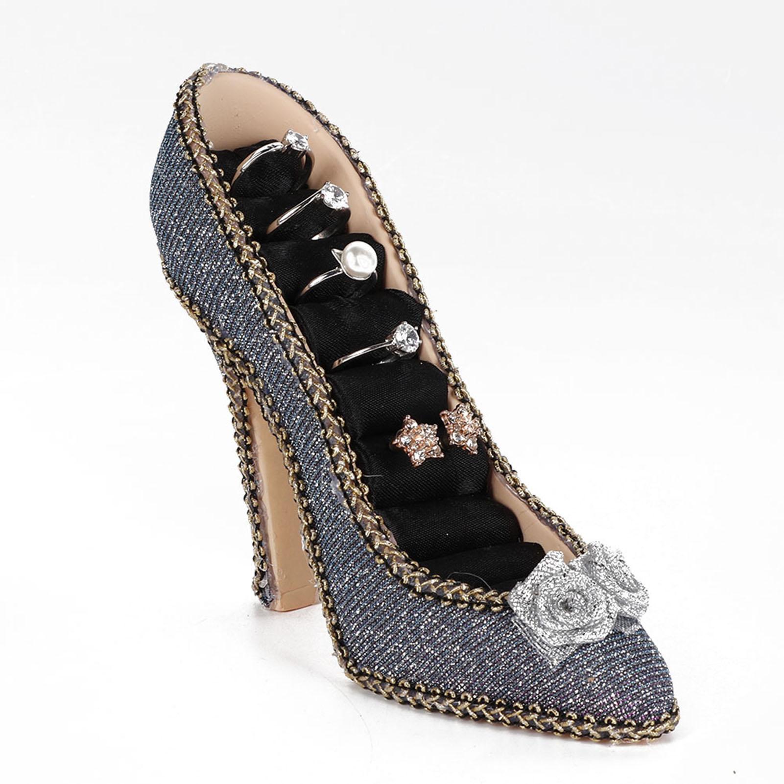 

Jewelry Holder Dress Shoe Model Necklace Earring Bracelet Ring Hang Display Stand (High Heel)