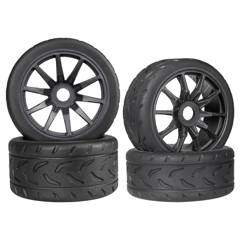 Set of 4 Remote Control Wheel Tires for Crawlers Car Model Rubber Wheel Tires for Remote Control Accessories