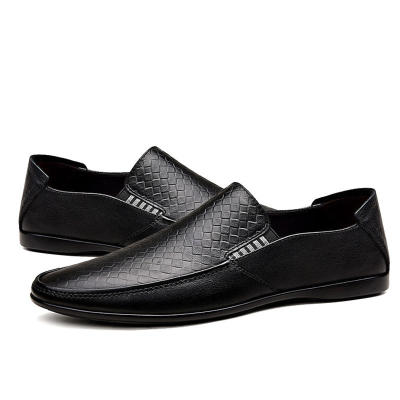 

Модные мужские удобные мокасины из натуральной кожи повседневная обувь для мужчин универсальная классическая мужская обувь для свадьбы элегантная мужская деловая обувь 44 чёрный