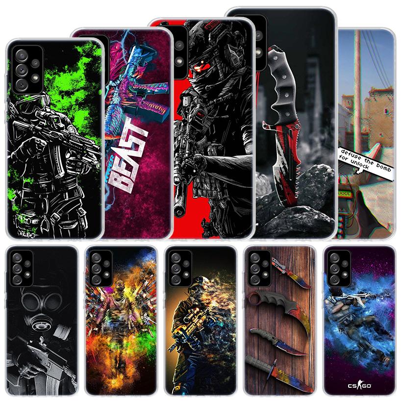 Counter Strike Cs Go Soft Case For Samsung Galaxy A15 A14 A13 A12 A55 A54 A53 A52 Phone Cover A35 A32 A33 A25 A23 A22 A05S A04S