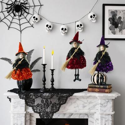 Halloween Corner Decoration Halloween Desk Decor Spooky Halloween Witch Hanging Decoration for Garden Yard Haunted House