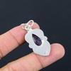 Sisters Day Deal Sterling Silver Chevron Amethyst Stone Birthday Pendant Jewelry