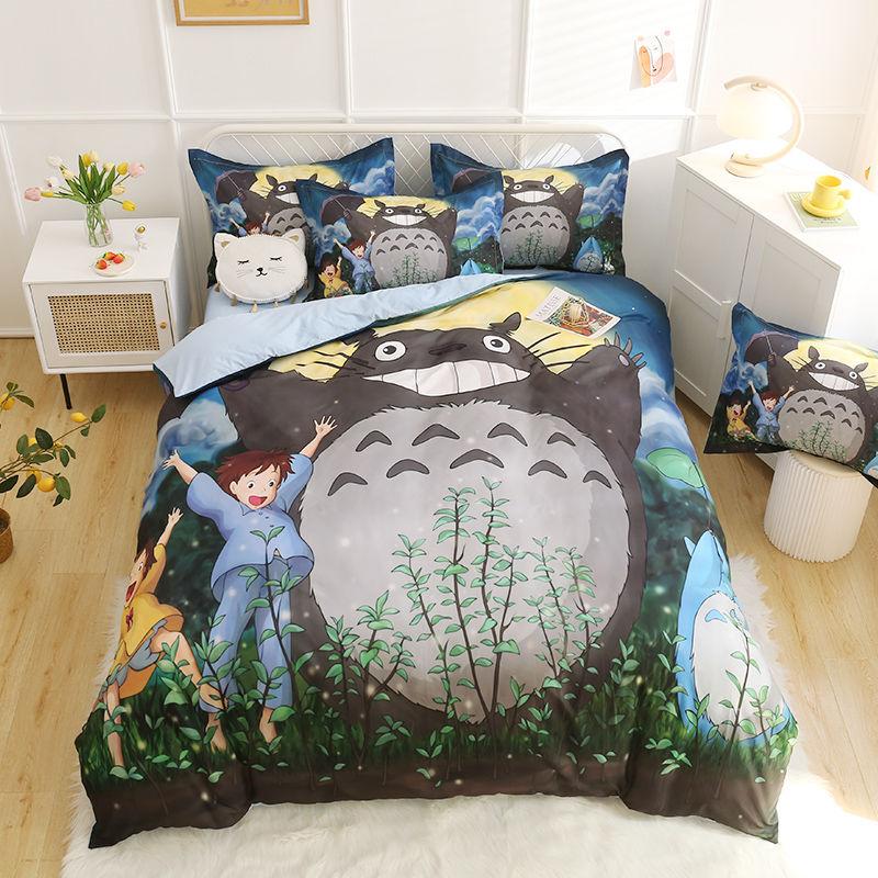 Duvet Cover My Neighbor T-Totoro 3D Exquisite Cartoon Print Bedding Set Comforter Bed Youth Home Decor Kids Boys Girls Gift