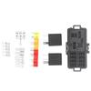 Fuse Relay Box with 2PCS 12VDC 30A 5 Pin Relays and 6PCS 5A 10A 20A Fuses for Car Boat