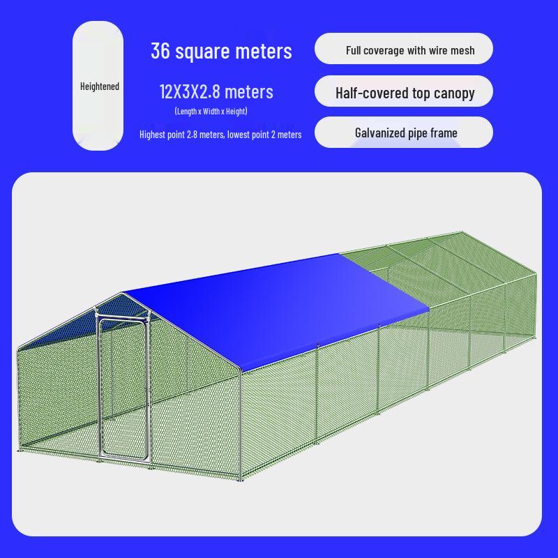 Large Outdoor Pigeon & Chicken Coop, Rabbit/Dog Pet Cage with Anti-Weasel Iron Net