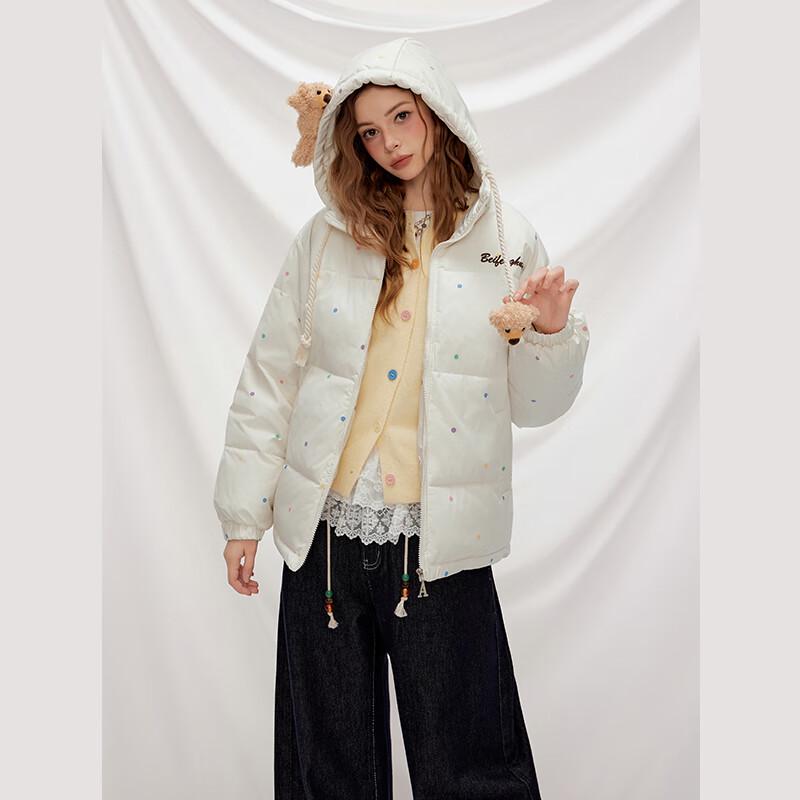 UNIFREE Korean Style Cartoon Print Hooded Padded Jacket