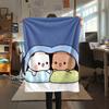 1PC Bubu Dudu Print Flannel Blanket, High quality All Seasons, Home Decor, Warmth and Comfort, Perfect for Christmas Gifts