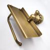 Toilet Paper Holder with Phone Shelf, Bathroom Toilet Paper Roll Holder Antique Bronze Brass Wall Mounted Bathroom Hardware Accessories,Pattern