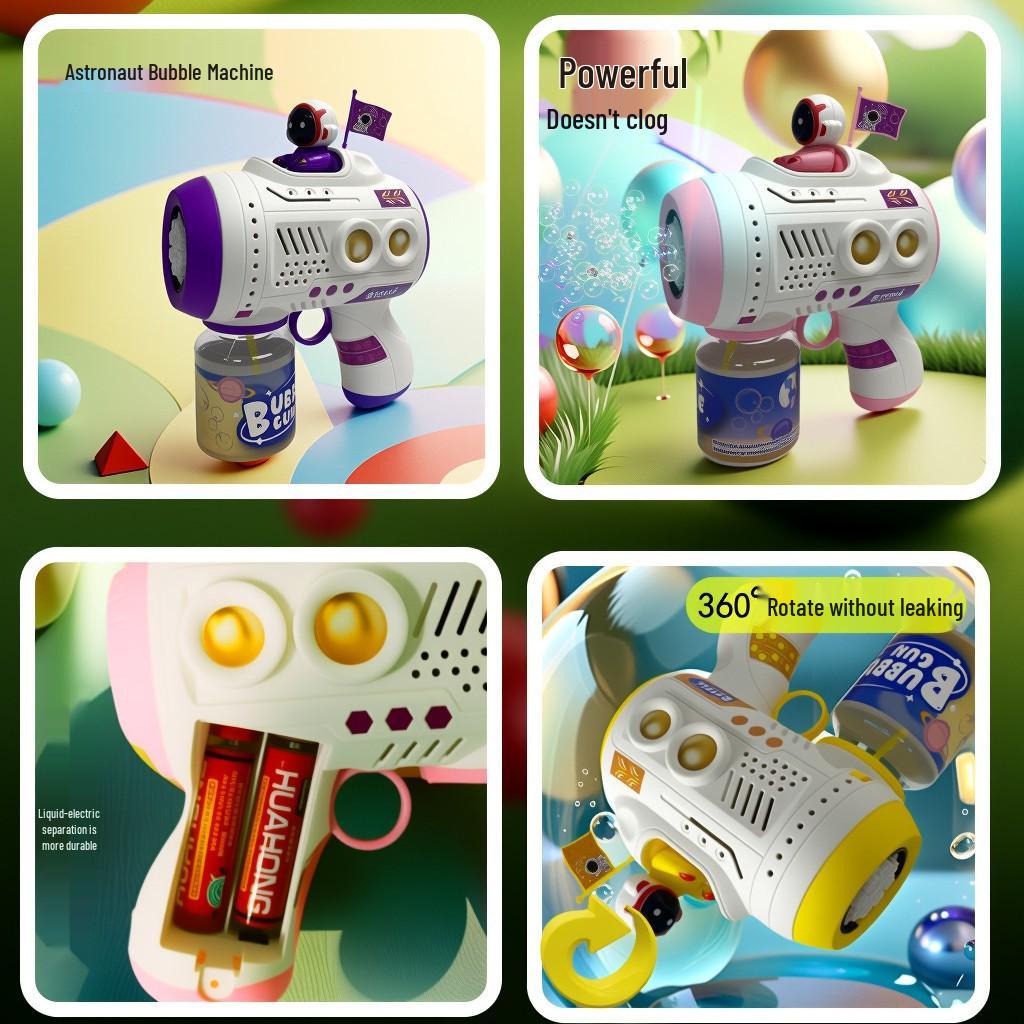 Popular Kid's 32-Hole Electric Bubble Gun - Automatic Handheld Toy for Bubbles