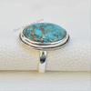 Blue Copper Turquoise Ring, 925 Sterling Silver Handmade Ring, Oval Gemstone Ring, December Birthstone, Promise Ring