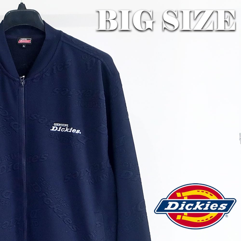 Men's Plus Size Dickies Blouson, Full-Zip, Fleece-Lined, Sizes 3L, 4L, and 5L, Khaki, Sumikuro, and Navy, 10001801 (JP, Alphabet, 4L, KHAKI)