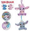 Kuscheliger Disney Lilo Stitch 3,9 Zoll Angel Plüsch-Schlüsselanhänger Weiche Stoffpuppe Kinder Weihnachtsgeschenk