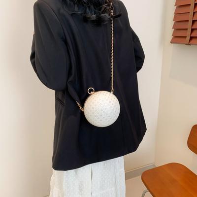 Kettentasche Damen kleine Tasche, neue modische und schöne Temperament-Dinner-Tasche, Umhängetasche mit einer Schulter, Ball-Umhängetasche mit einer Schulter