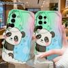 Phone Case: 2D Flat Samsung Galaxy A34 A35 S20 S22 S21 FE Plus Ultra Protective Case, Big-Eyed Cute Panda, Christmas and Halloween Gifts