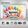 Multicolored Event Backdrop Whimsical Colorful Animal Design Celebration Banner Festive Photo Background for Child's Birthday