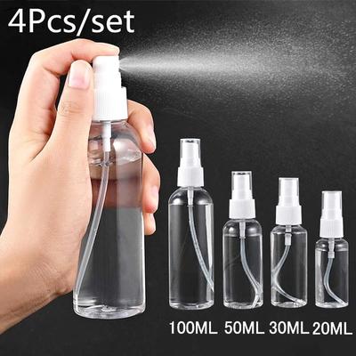 4 buc. Sticle reîncărcabile Atomizor de parfum din plastic transparent Mini sticlă de pulverizare goală Sticlă portabilă de depozitare de călătorie