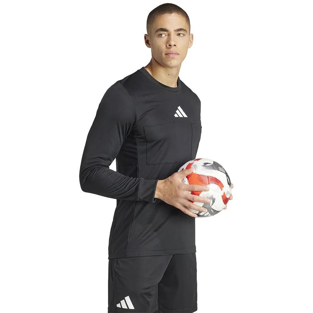 adidas Referee 24 Soccer Training Jersey 100% Recycled Polyester Black