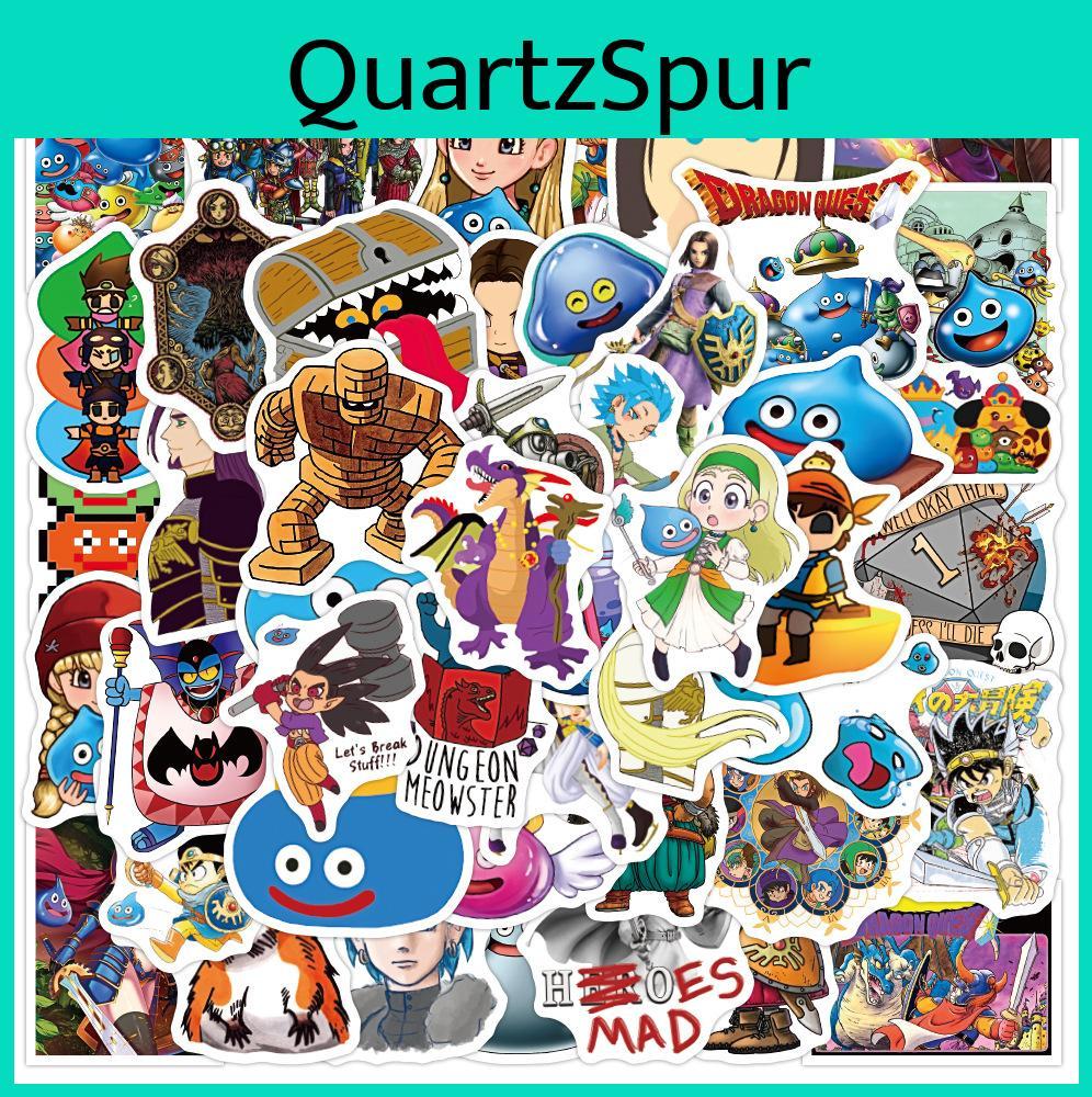 Zeige deine Persönlichkeit mit Dragon Quest Stickern 50 Stück Süßes Cooles Sticker-Set für Handy, Laptop und mehr
