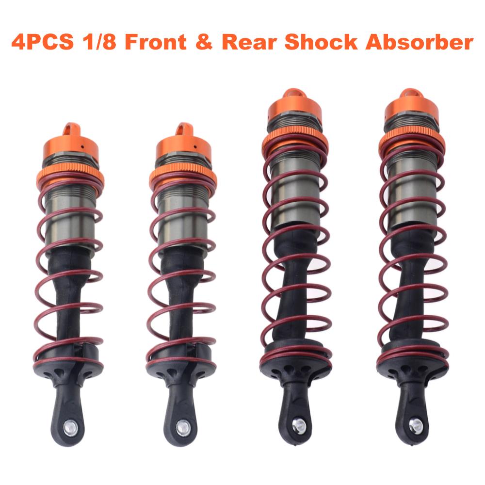 4Pcs Shock Absorber 120mm Front 140mm Rear Metal Damper Suspension for HPI TROPHY FLUX 107016 1/8 RC Racing Car Truggy ZD Racing