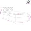 LED Storage Bed with Mattress Dark Green 90 X 200 Cm Velvet