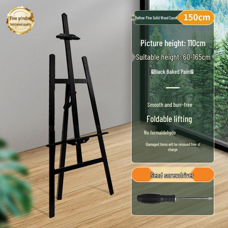 Folding Wooden Tripod Easel for Art Students - Perfect for Sketching and Oil Painting