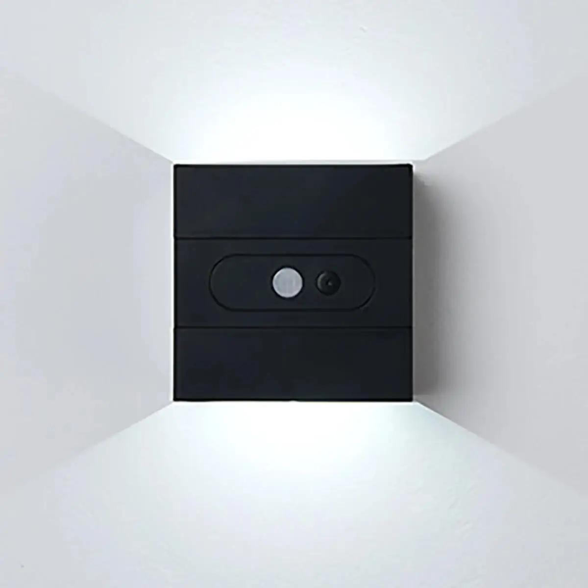 

Светодиодный настенный светильник с датчиком движения, перезаряжаемый через USB, для помещений, диммируемый, беспроводной, для спальни, лобби, гостиной, декоративный, металлический, для комнаты, вверх-вниз, роскошный Nature White(3500-5500K) чёрный