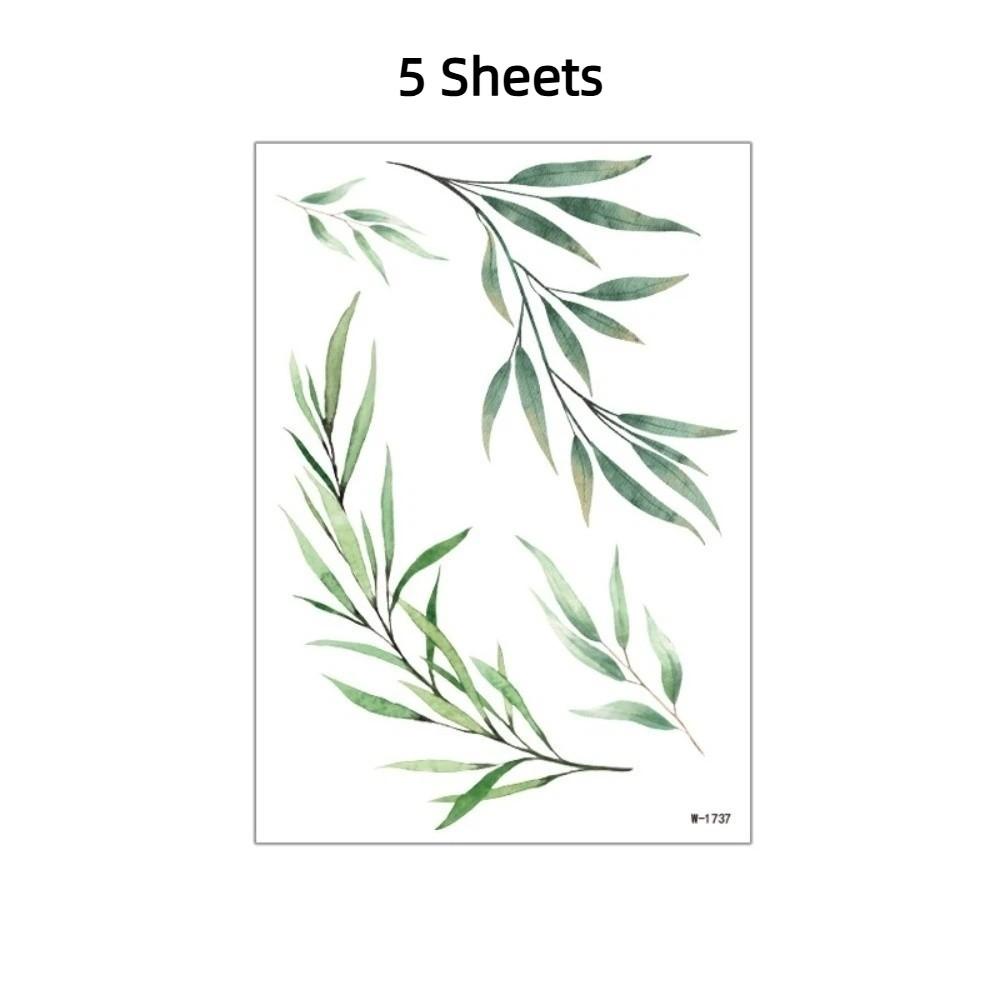 5 Sheets Long Lasting Vine Stickers Tattoo Stickers Waterproof Makeup Stickers  Cosplay Style 4