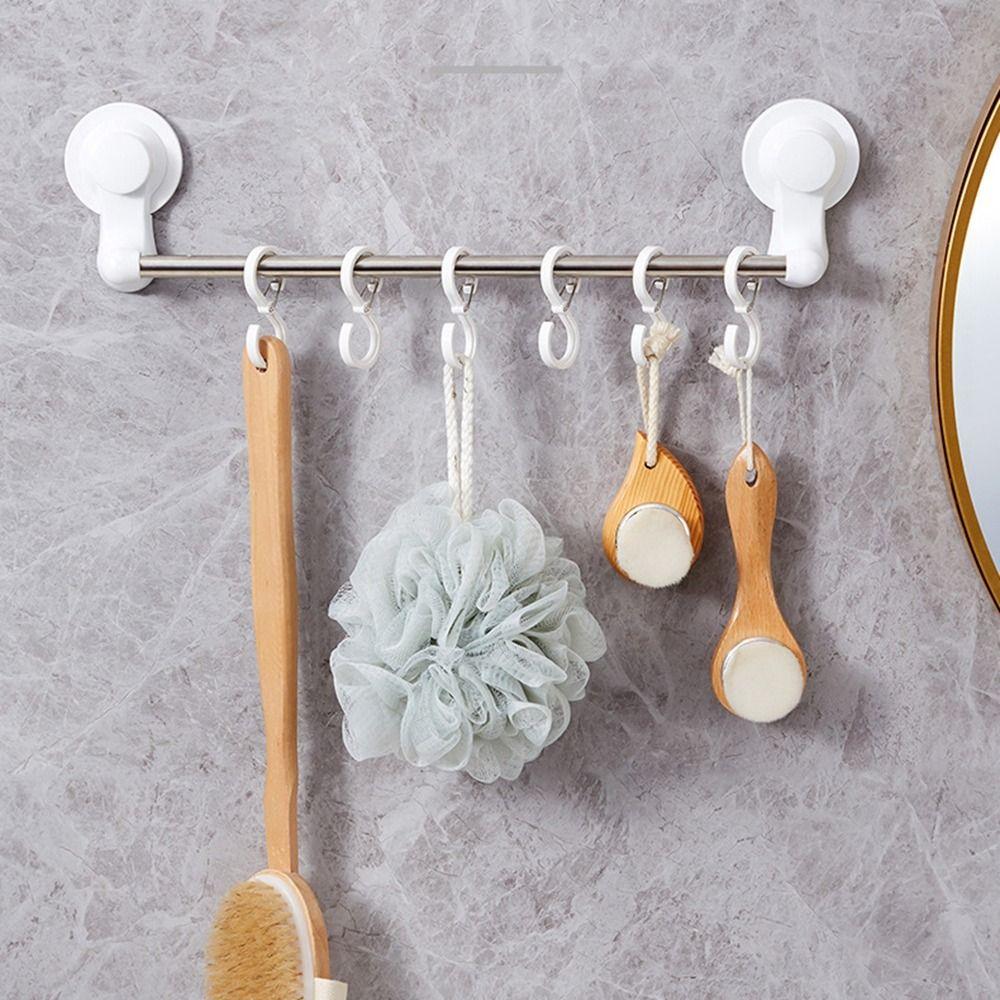 Strong Bearing Capacity Plastic Hook Transparent S Shaped Storage Organizer Hanging Single Closet Hook for Pot Shelf