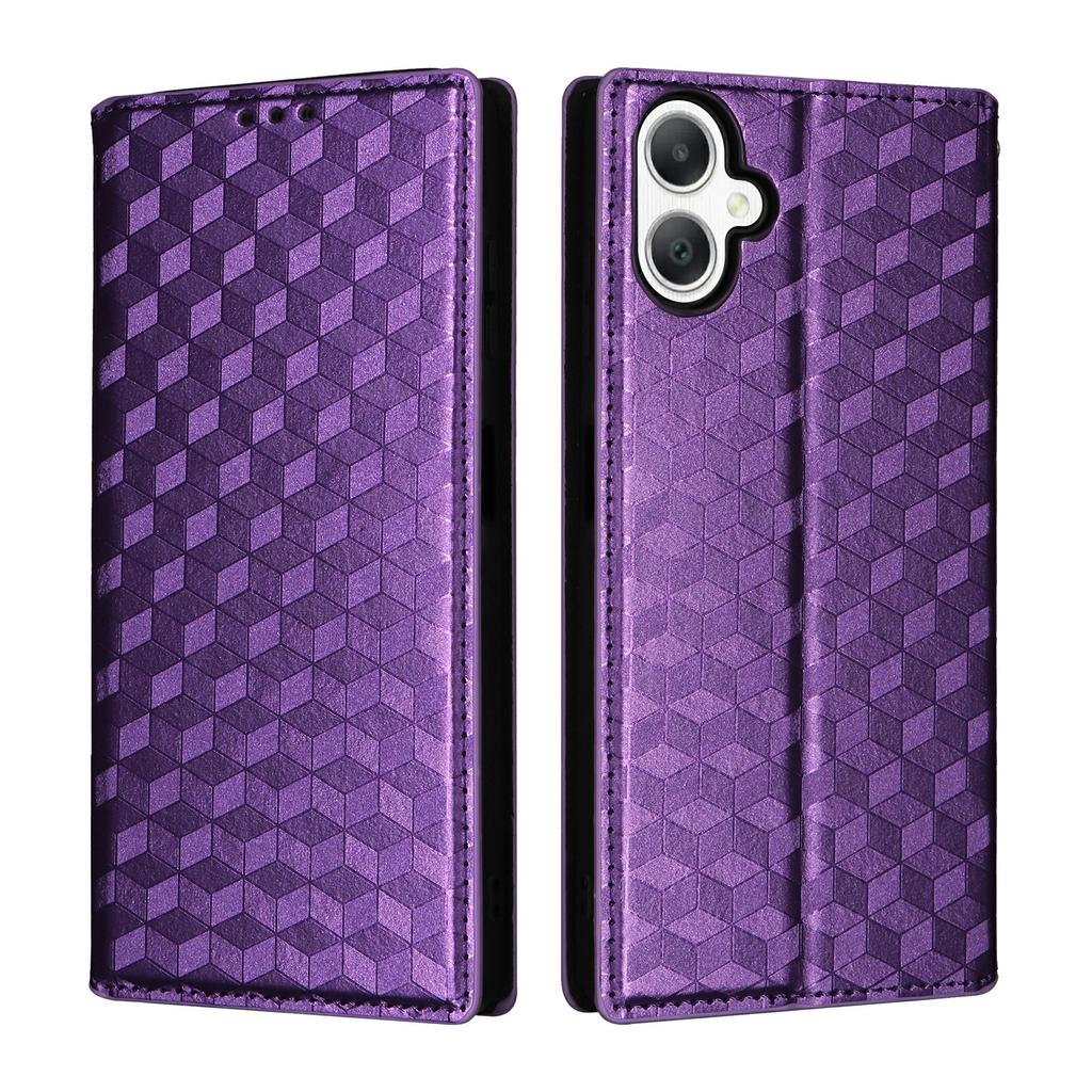 For Samsung Galaxy A07 4G Case Wallet Rhombus Imprint Leather Phone Cover