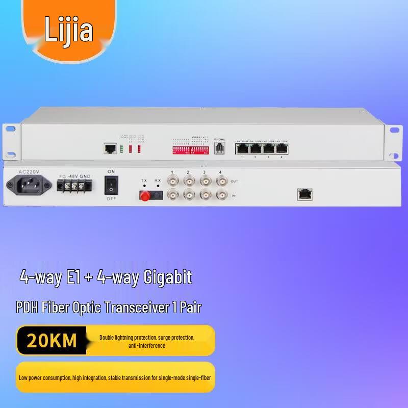 LIJIA LJ-P4E1-4E-20KM PDH Optical Terminal Unit
