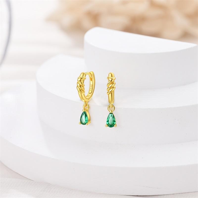 Women's Simple 925 Silver Round Earrings, Snake Design, Elegant And Luxurious, New Jewelry Temperament Girl Daily Wear Earrings