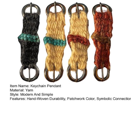1/4Pcs Mini Girth Keychain Pendant Lightweight Crochet Knitting Saddle Key Chain Handmade Western Cowboy