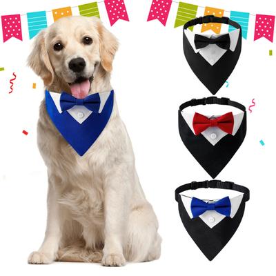Moale, confortabil, Manopera Fina, Catarama reglabila Design Dress Up Bowknot Pet Dog Triunghi