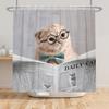 Funny Animals Shower Curtain Cartoon Cute Cats Dog Kids Curtain for Bathroom Waterproof Home Decoration Shower Curtains