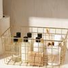 Cesto Portaoggetti in Ferro a Grande Capacità, Cesto Organizer in Filo Stile Nordico, Contenitore Decorativo in Rete Metallica per Piani Cucina Frutta Snack Multi