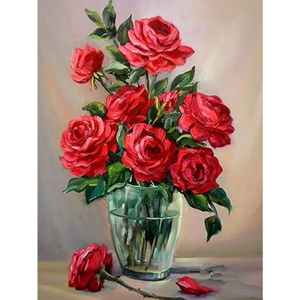 DIY Full Round Diamond Painting Cross Stitch 3D Animal Flower Home Decorative Art Style Diamond Painting 5d Diamond Art Painting