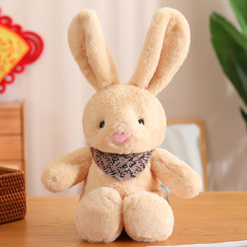Red Festive Sweater Rabbit Doll Plush Toy Bunny Doll Year of the Rabbit Mascot Rag Doll Grab Machine Gift
