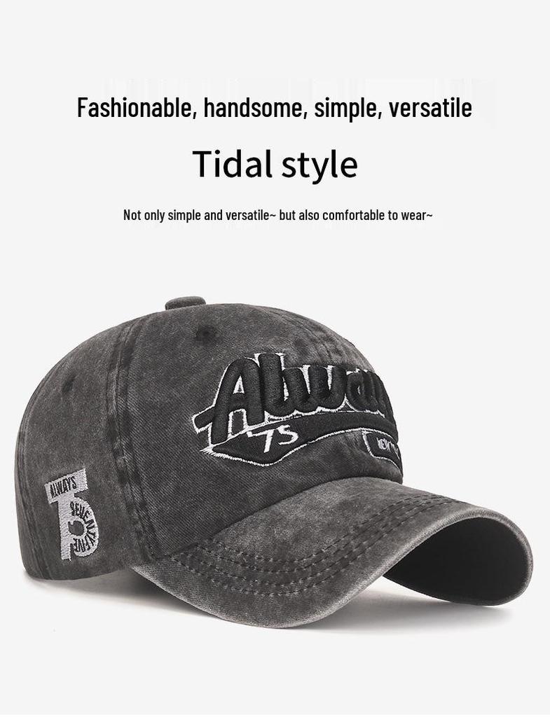 Adjustable Vintage Washed Baseball Cap - Men's & Women's Casual Distressed European/American Style Sun Hat