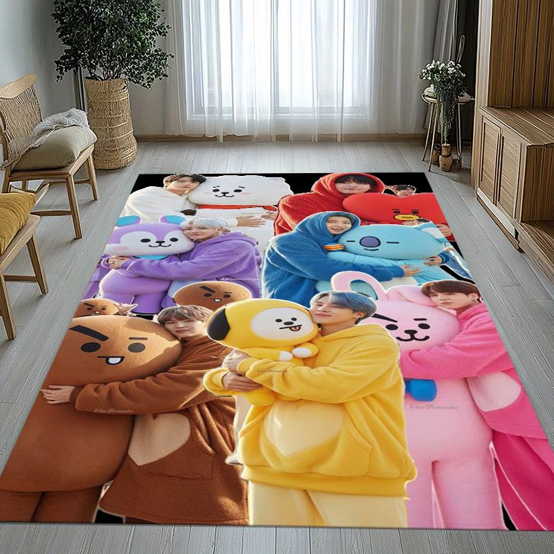 Jung Hoseok J Hope Kpop B-BTS Living Room Non-Slip Area Rug Soft Carpet for Bedroom Kids Playroom Sofa,Home Decor Doormat Gift