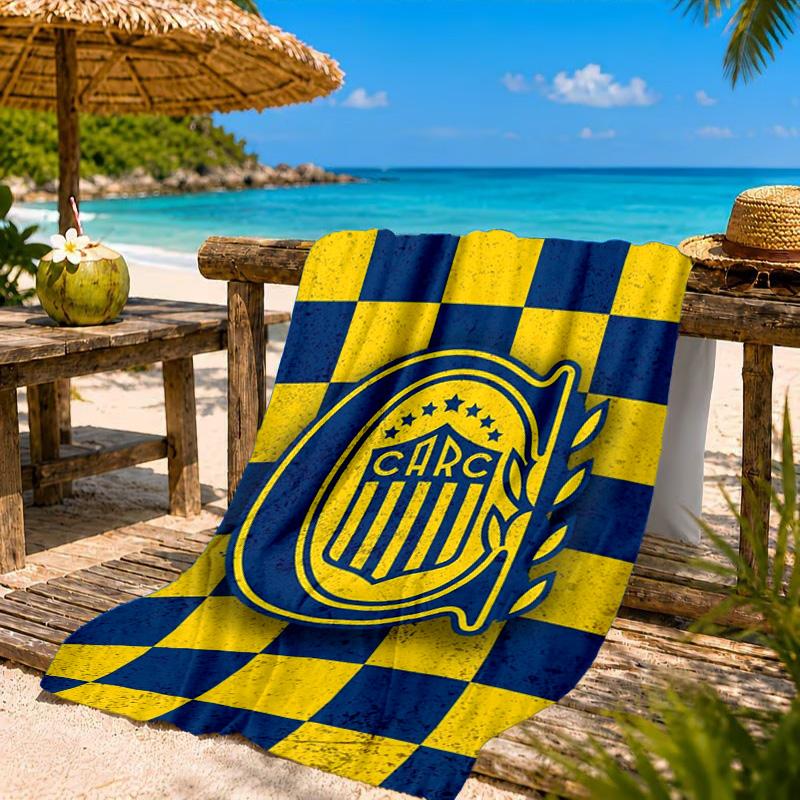 Rosario Central Crest Beach Towel, Quick-drying, Easy to Care for, Suitable for Both Fitness and Beach Vacations,Sports Essential
