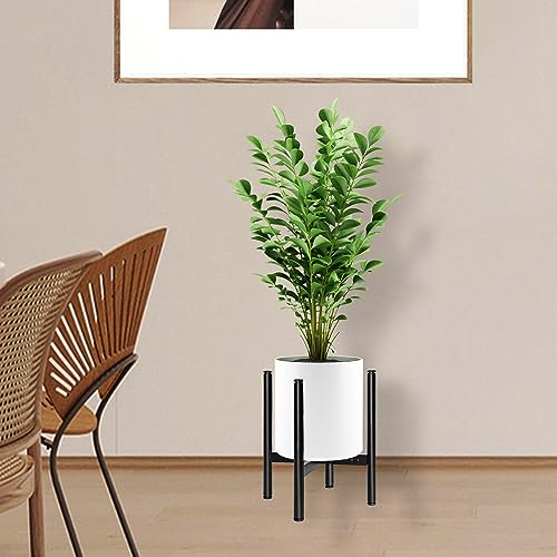 AKOZLIN Flower Stand, Adjustable Width 20-30.5cm, Flower Pot Stand, Houseplant Stand, Drainage, Ventilation, Root Rot Prevention, Mid-century Design,