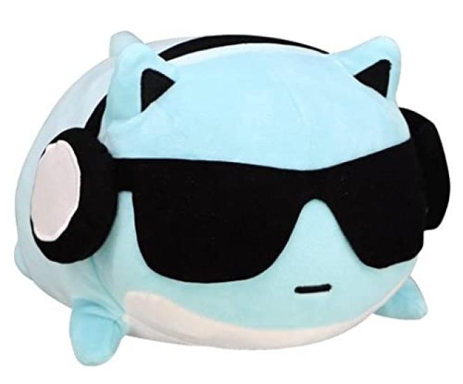 Blue Hamham Lying Down BIG Plush Toy with Sunglasses (Sold Separately)