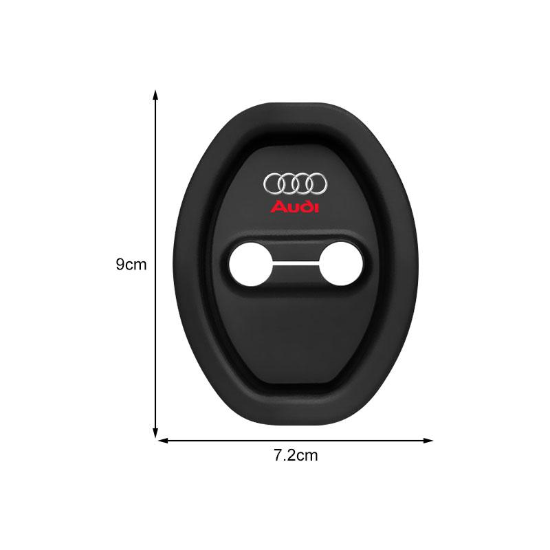 4pcs Car Door Lock Cover Silicone Protector Auto Accessory For Audi A3 A6 Q3 B5 B6 B7 B8 B9 Q7 8P 8V 8L A5 A4 C6 C5 C7 4F A1 A7 A8 Q2 Q5