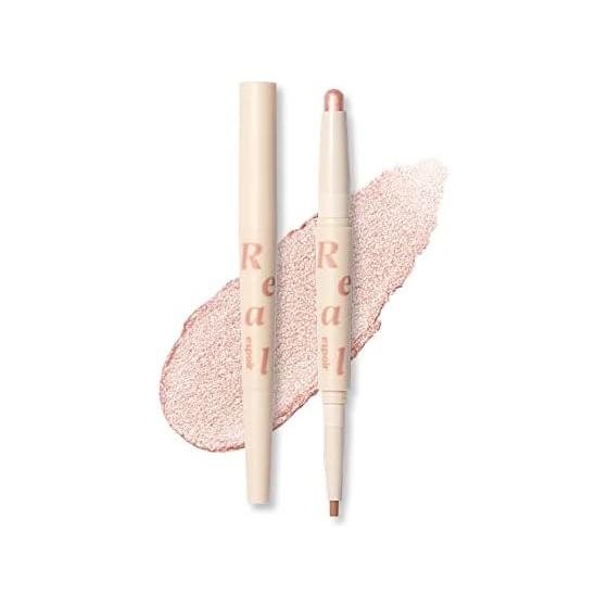 espoir Tear Bag Liner Real Eye Dual Stick #01 Champagne Beam 1.45g Dual Type 2Step Stick Eye Shadow Tear Bag Makeup Tear Bag Liner Korean Cosmetics