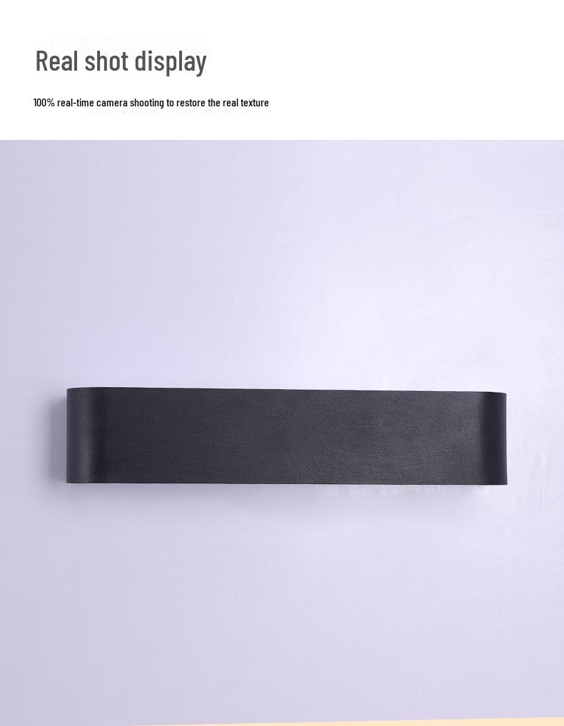 Black LED Wall Lamp: Dimmable Bedside Reading Light for Guest Room and Bedroom