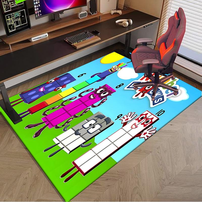 Number-Blocks Adventure Carpet, Chair Rug,Rug for Office Bedroom living rooms, Doormat decor Fan Gift Christmas Gift