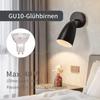 Applique murale d'intérieur - NETTLIFE - Spot GU10 - Noir - Métal - Orientable